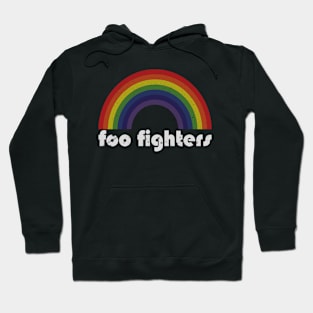 Foo fighters Vintage Retro Rainbow Hoodie